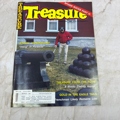 1990 Feb - Treasure Magazine - Treasure Hunting Prospecting Metal Detector M16