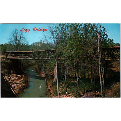 Legg Bridge Cullman AL Covered Bridge Postcard PB13