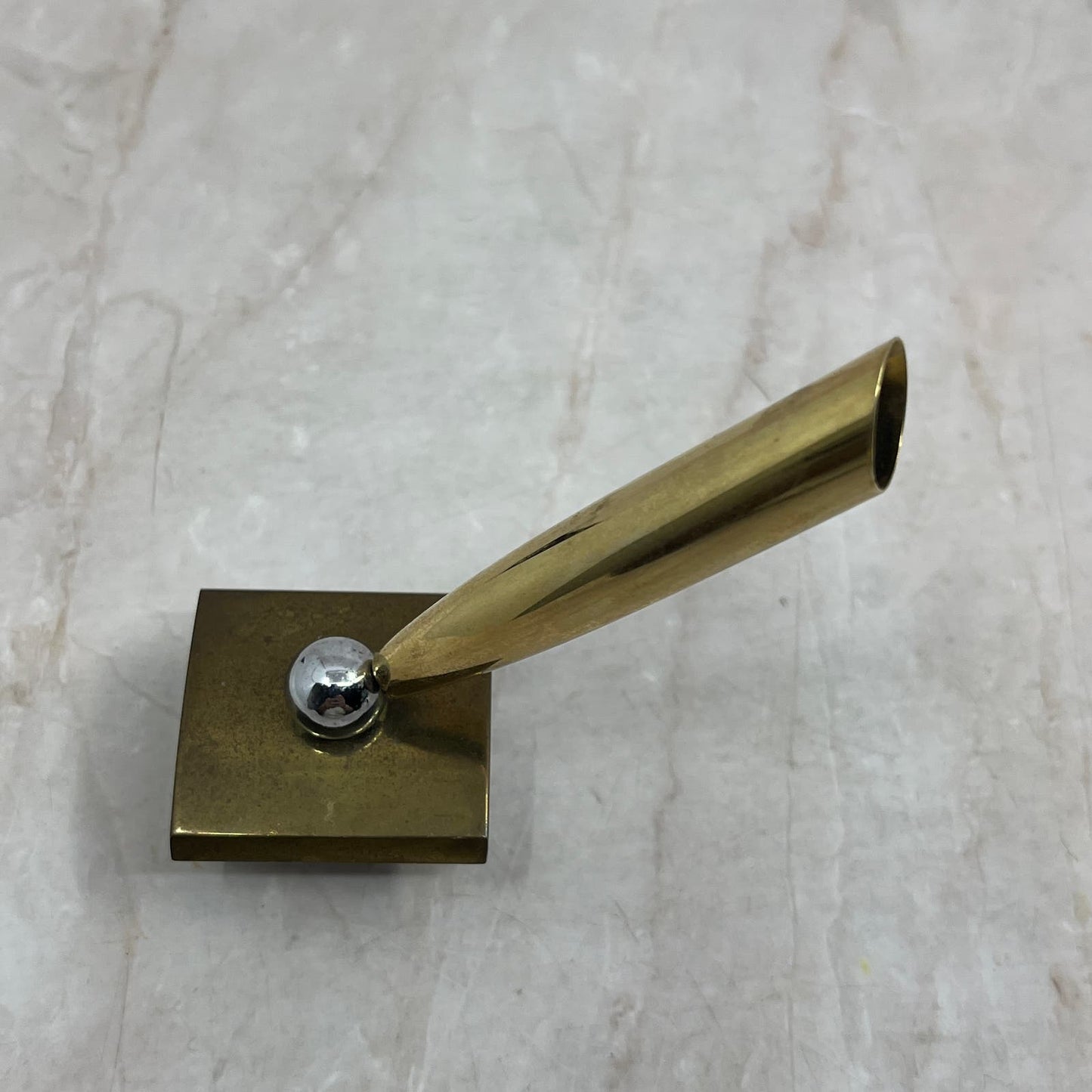 Vintage Brass Metal Funnel for Pen Holder Stand Set Office Desk Accessory TG8