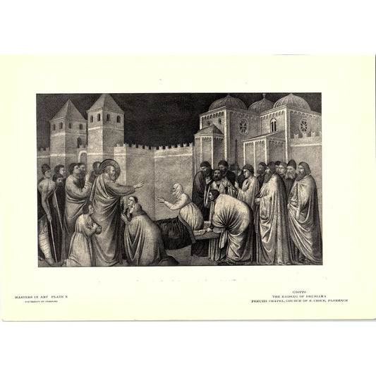 The Raising of Drusiana - Giotto - 1902 Litho Art Print AF4-10
