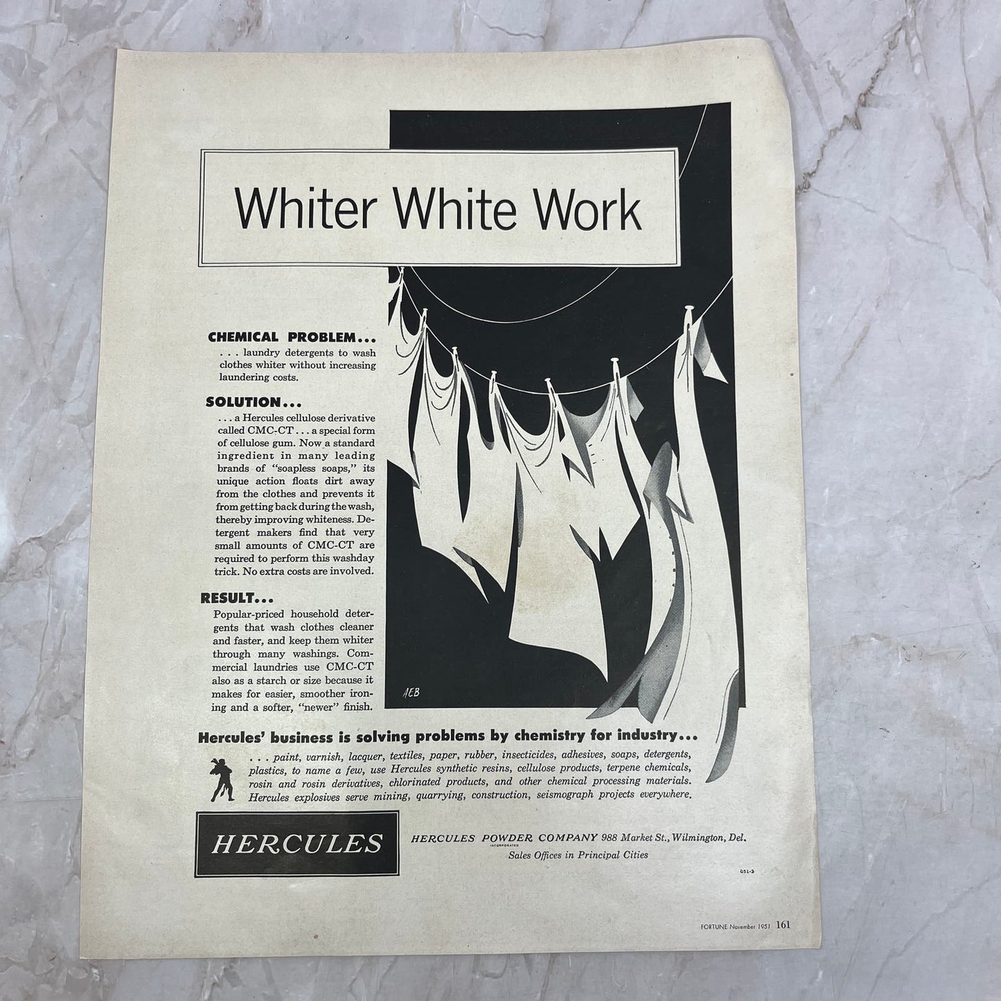 Hercules Powder Company Wilmington Delaware 1951 Magazine Ad FL6-10