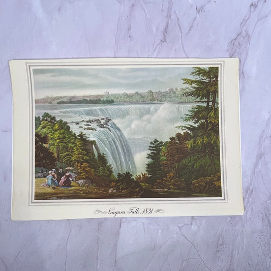 1831 Niagara Falls Lithograph 9x13" Art Print V22