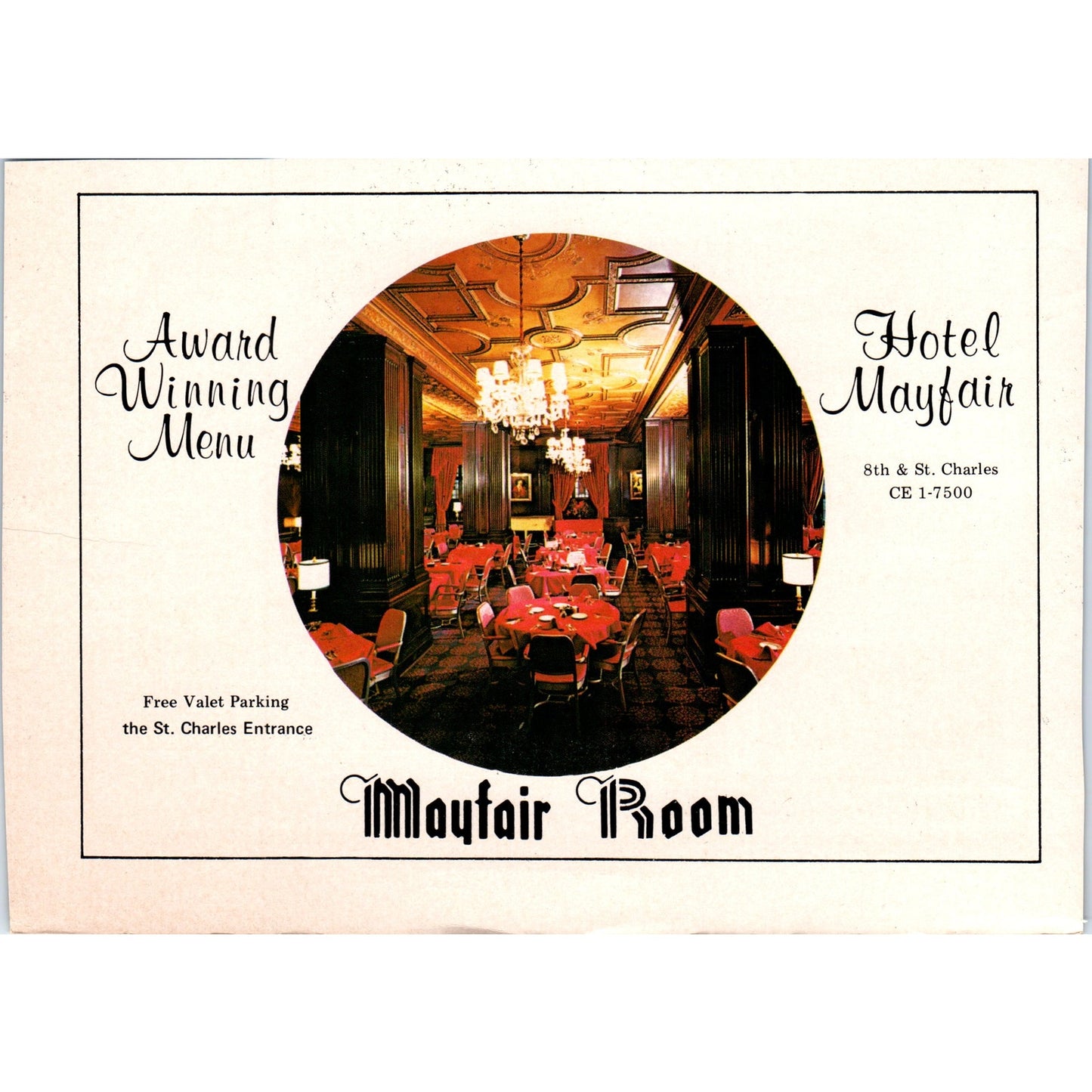 Hotel Mayfair, Mayfair Room Restaurant St. Louis 1971 Magazine Ad AD8-H4