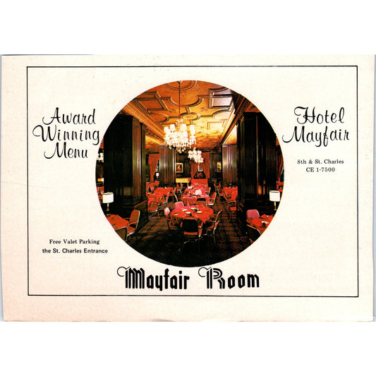 Hotel Mayfair, Mayfair Room Restaurant St. Louis 1971 Magazine Ad AD8-H4