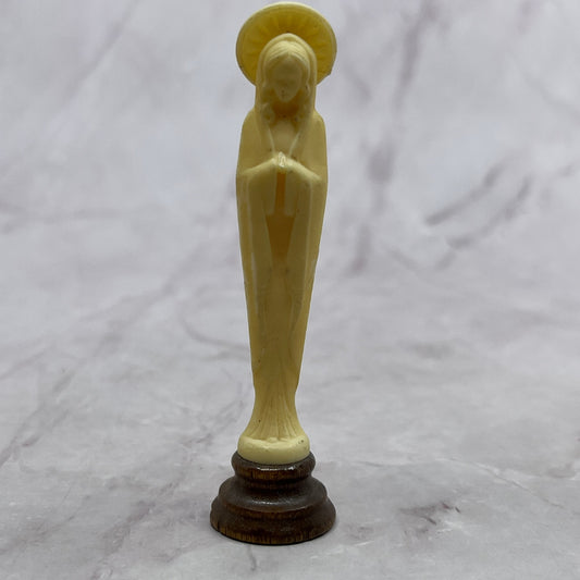 Vintage MCM Celluloid Praying Madonna Statue Anri Catholic 3.5" SE2