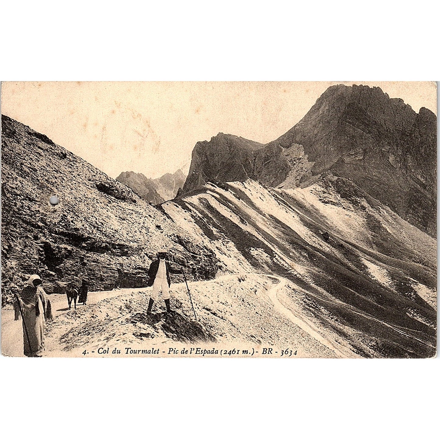 Col Du Tourmalet Pic De L'Espada French Antique Postcard PE13