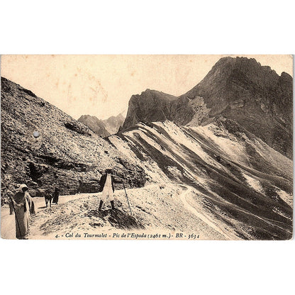 Col Du Tourmalet Pic De L'Espada French Antique Postcard PE13