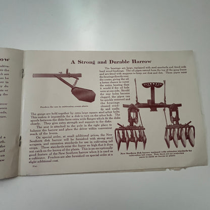 Antique International Harvester IH New Southern Disk Harrow Booklet TG2-OB