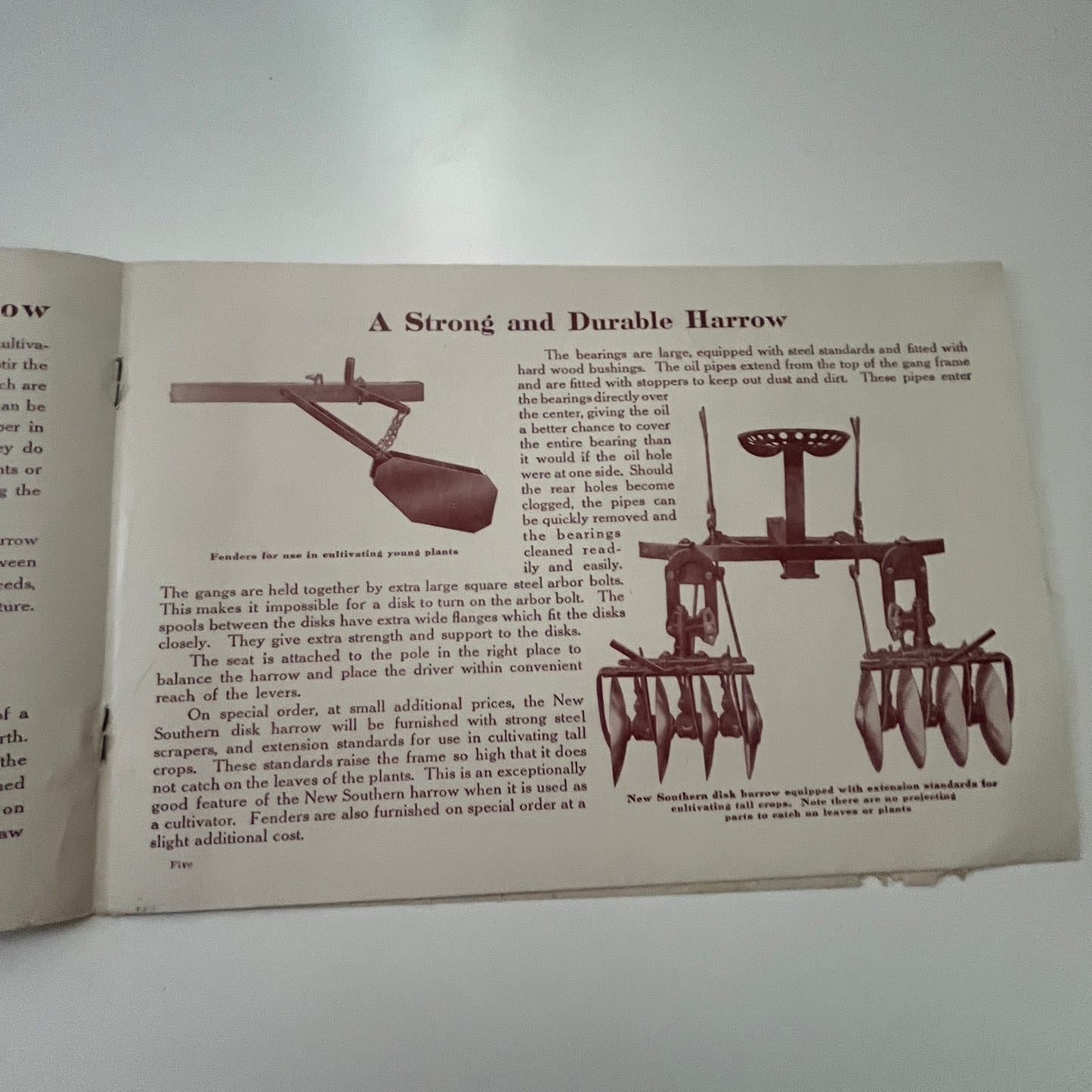 Antique International Harvester IH New Southern Disk Harrow Booklet L4-5