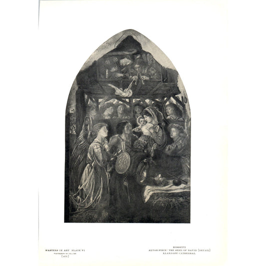 Altar-Piece The Seed of David Detail - Rossetti c1905 Art Print D14