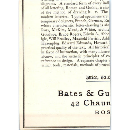 The Book-Plate Smith & Porter Press Boston c1905 Victorian Ad AE9-MA5