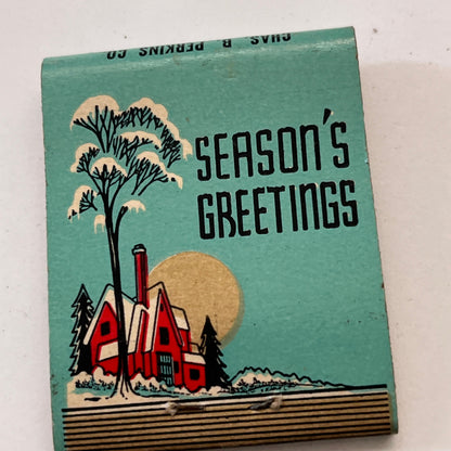 Charles B Perkins Co Boston MA Christmas Vintage Matchbook Cover TB8-MB3-9