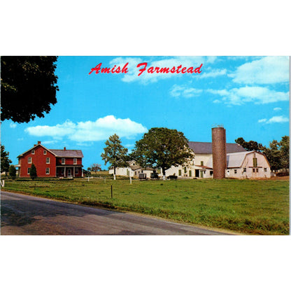 Traditional Amish Farmstead Pennsylvania Dutch Country Postcard PD8