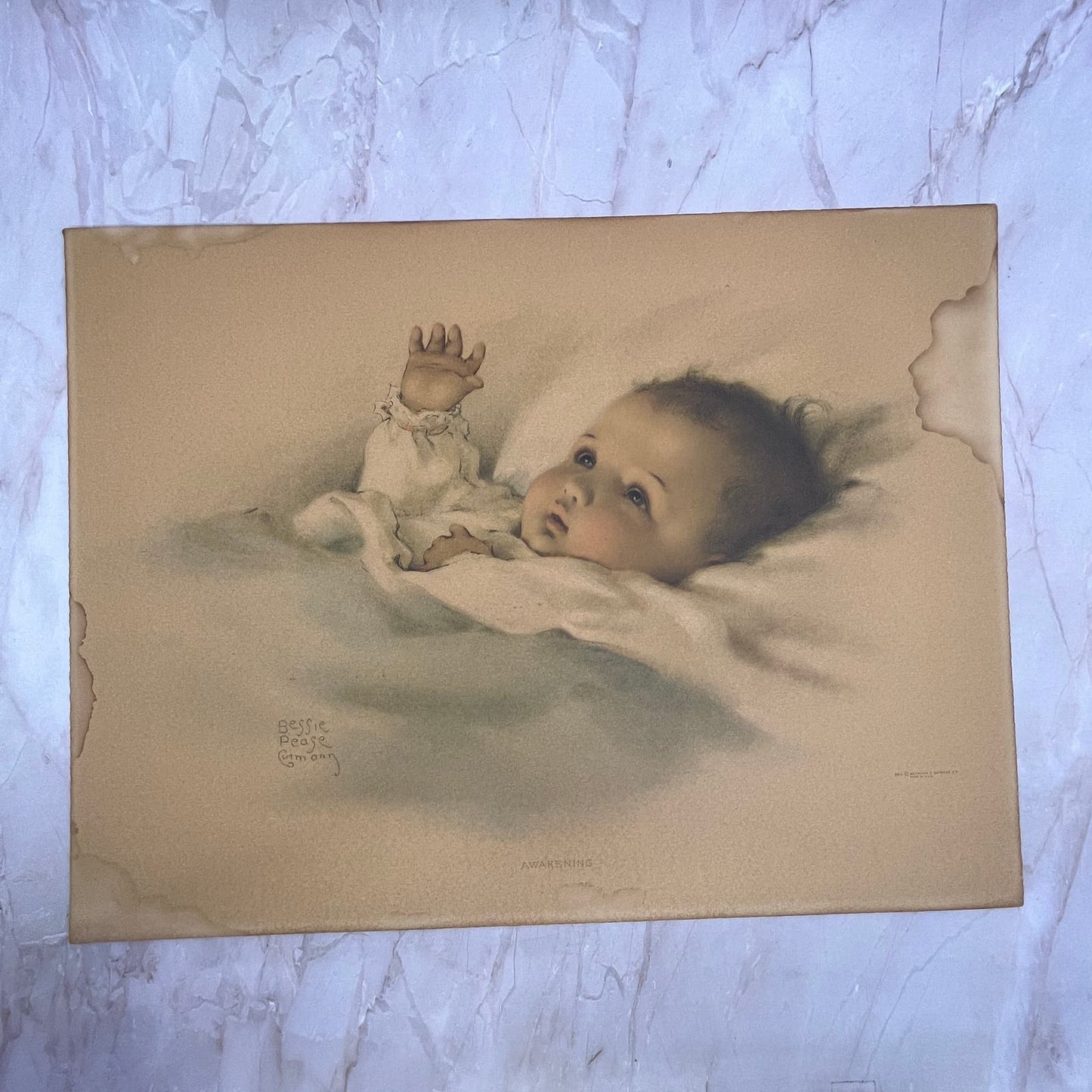 Awakening Bessie Pease Gutmann Vintage Art Print 12x16 FL6-4