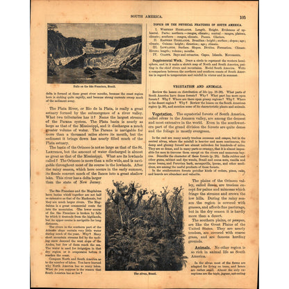 Map of South America 1901 Map V14-1