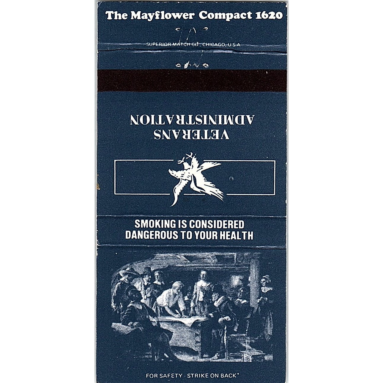 The Mayflower Compact of 1620 Veterans Administration Matchbook TB6-MB2-8