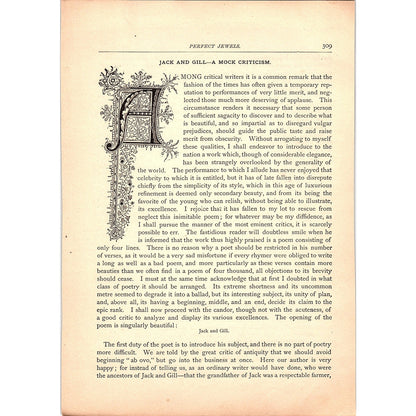 Jack and Gill - A Mock Criticism Joseph Dennie 3 Pages 1884 Poem TA5-CJ-6
