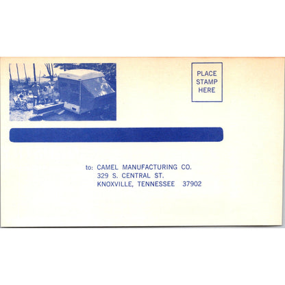 Camel Campers Camel Mfg Co Knoxville TN 1974 Postal Mailing Card SAJ6-H2