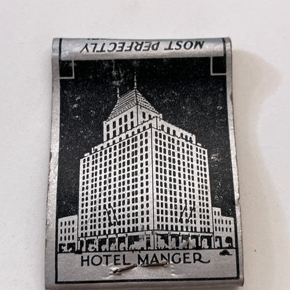 Hotel Manger Boston MA Vintage Matchbook Cover TB8-MB3-8