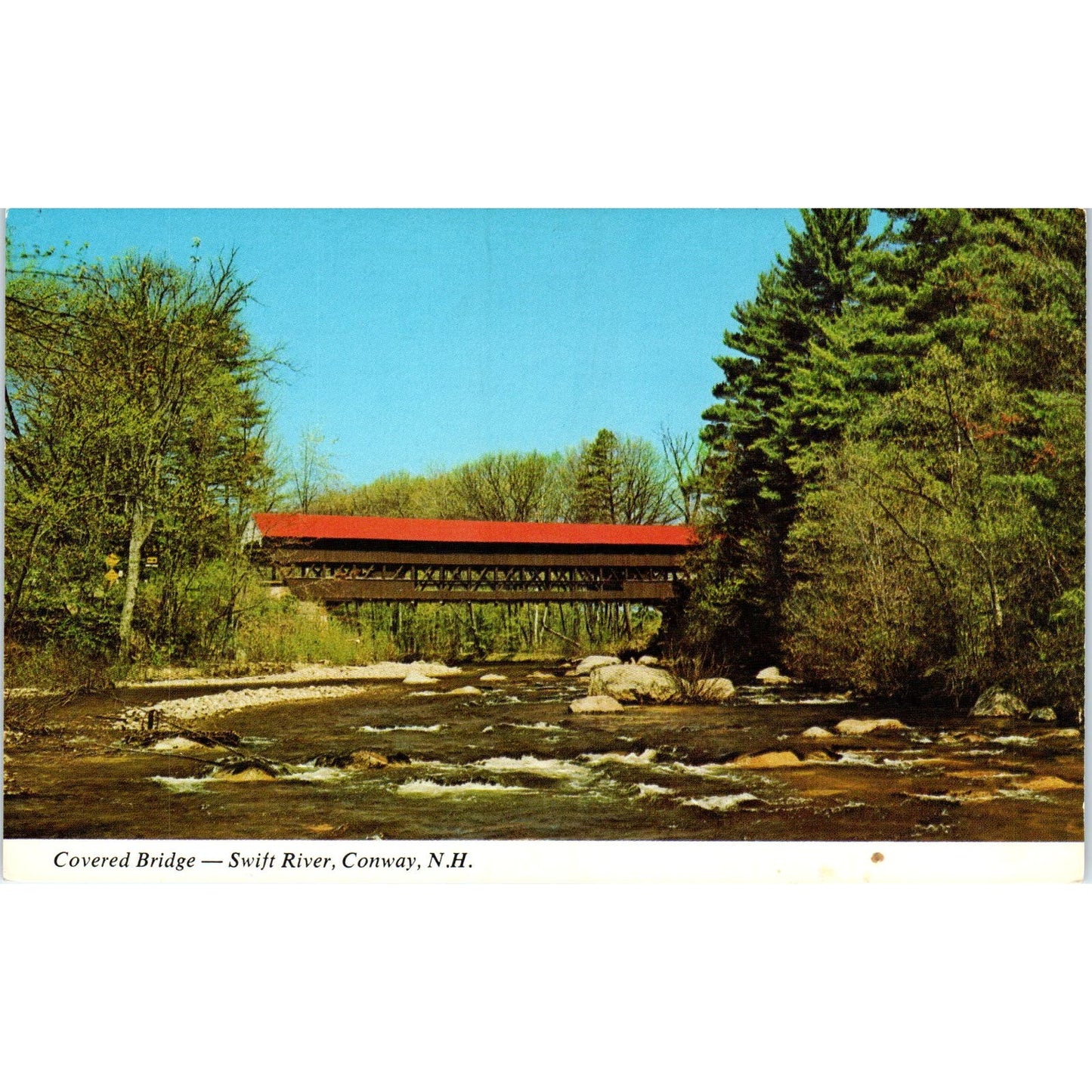 Swift River, Conway New Hampshire Covered Bridge Postcard PB12