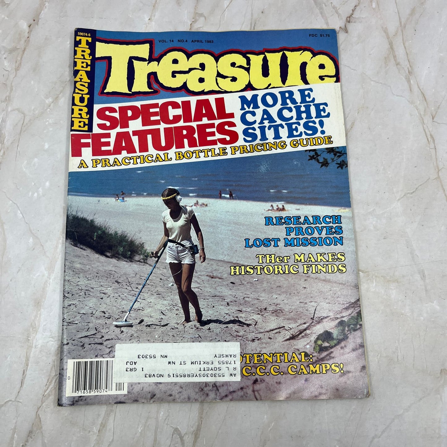 1983 April - Treasure Magazine - Treasure Hunting Metal Detecting Gold Coins M10