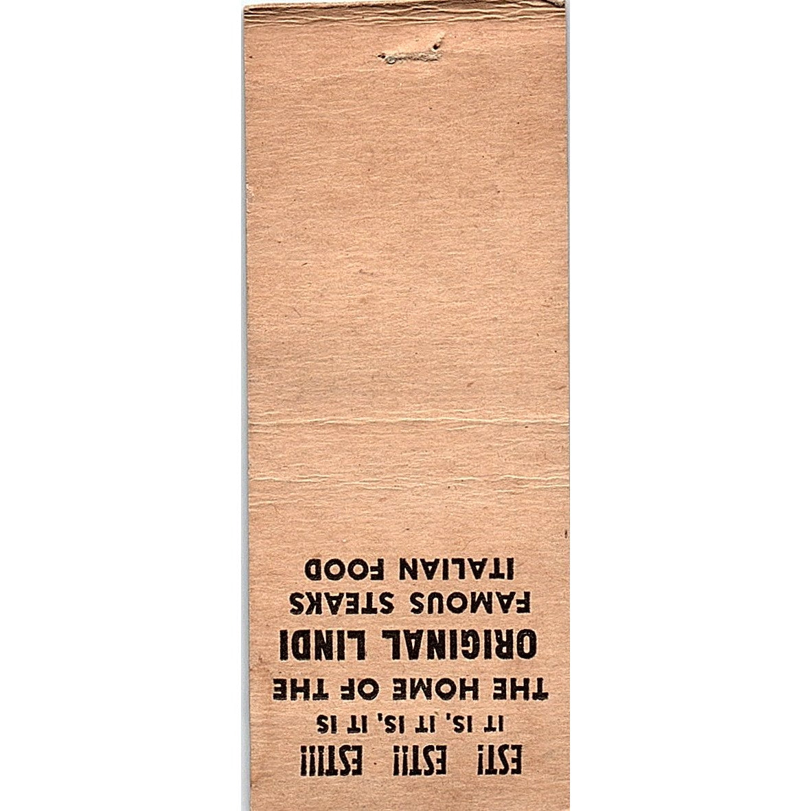 Lindi's Restaurant Franklin Park IL Vintage Matchbook Cover SF3-Y5