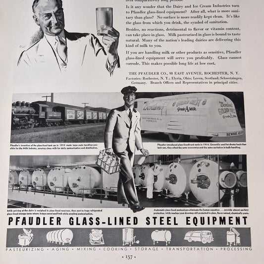 The Pfaudler Co Glass-Lined Steel Equipment Elyria OH 1935 Ad V1-4