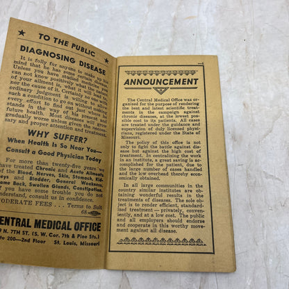 1945 St. Louis Missouri Street and Health Guide Quackery Booklet TI8-S5