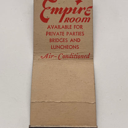 Empire Restaurant 551 Main St Hartford CT Vintage Matchbook Cover TB8-MB-5