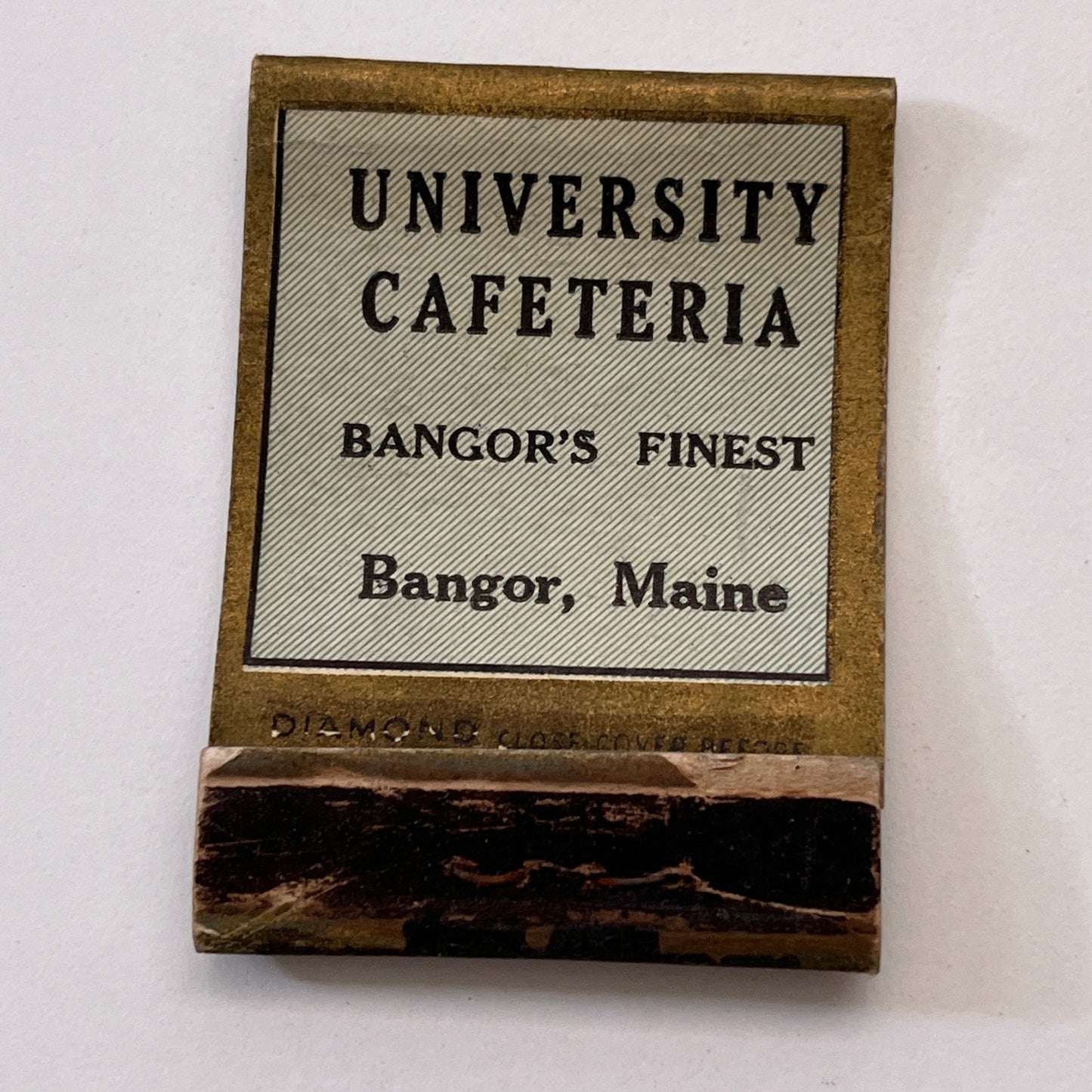 1932 University Cafeteria Bangor ME Washington Bicentennial Matchbook TB8-MB3-6