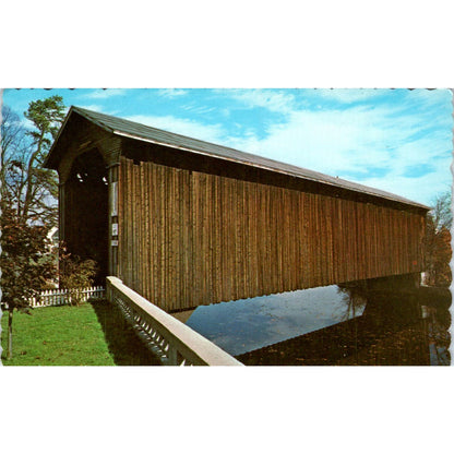 Goffstown Bridge Goffstown Piscataquog River NH Covered Bridge Postcard PC4