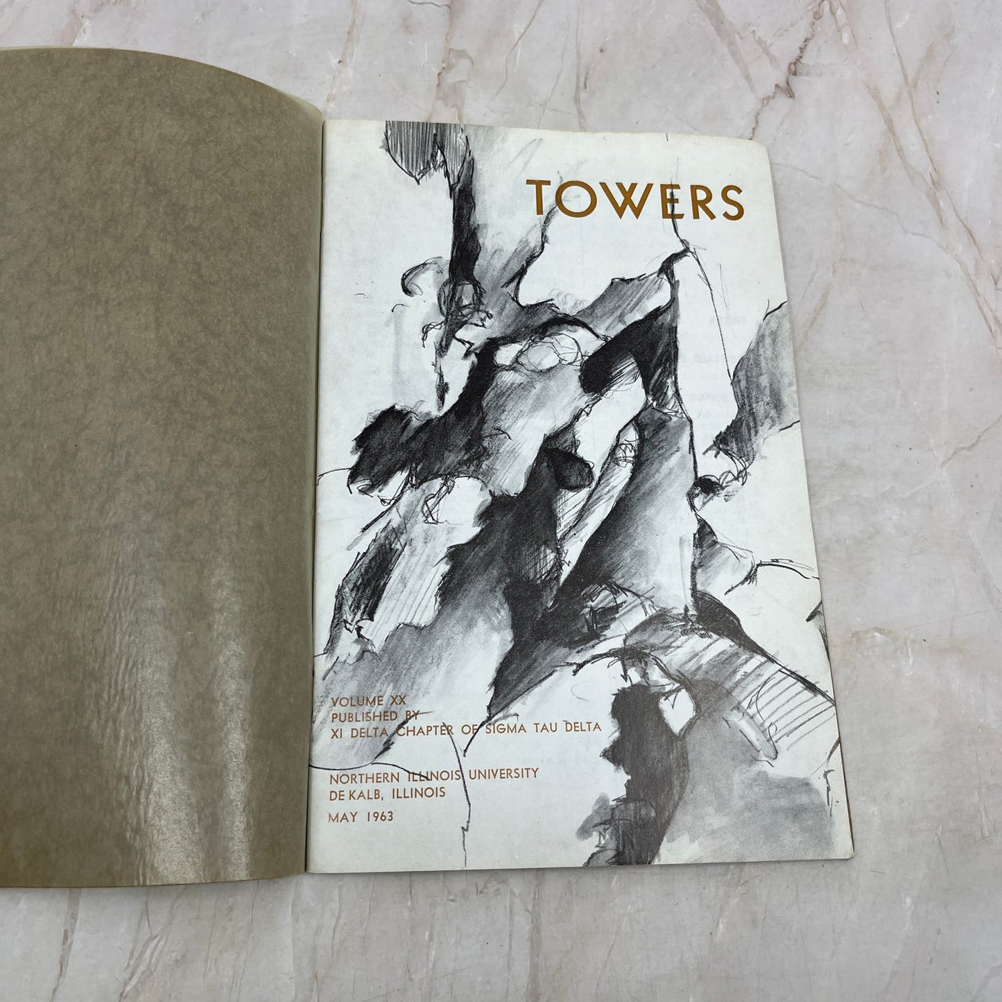 1963 May - TOWERS Northern IL University Xi Delta Chapter Sigma Tau Delta TI9-P1