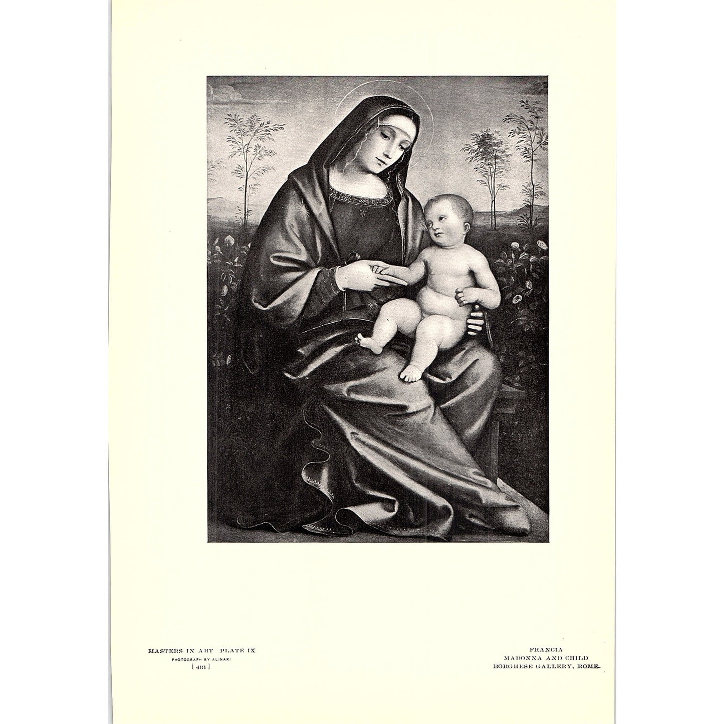 Madonna and Child - Francia - 1906 Litho Art Print AF5-3