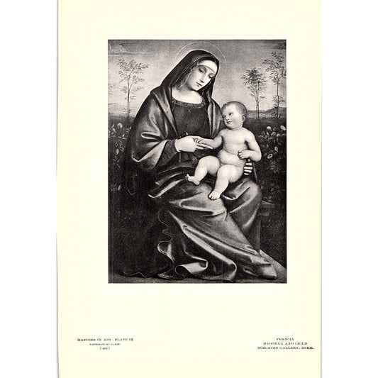 Madonna and Child - Francia - 1906 Litho Art Print AF5-3