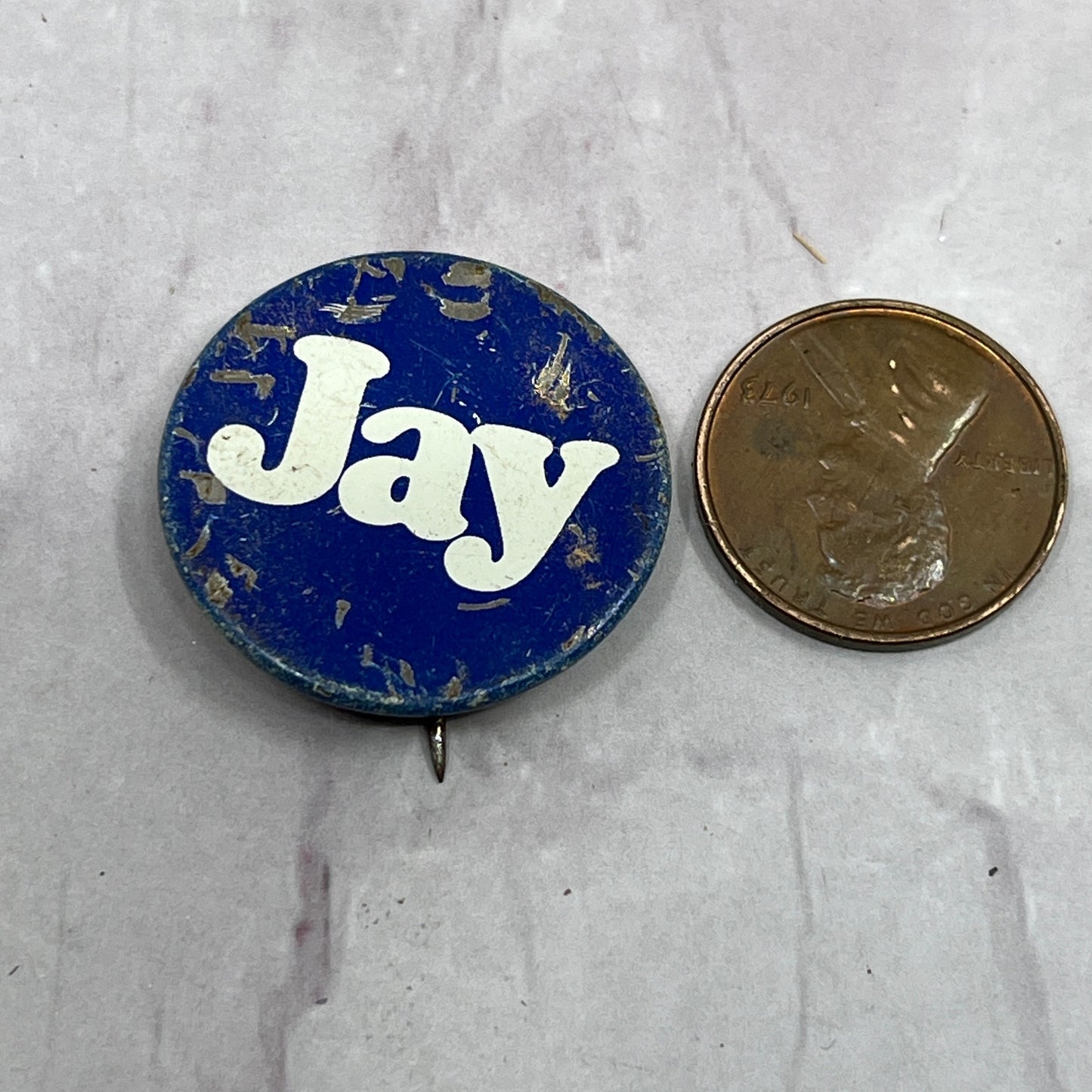Jay - Kansas Jayhawks KU Vintage Pinback Button TC5-PB