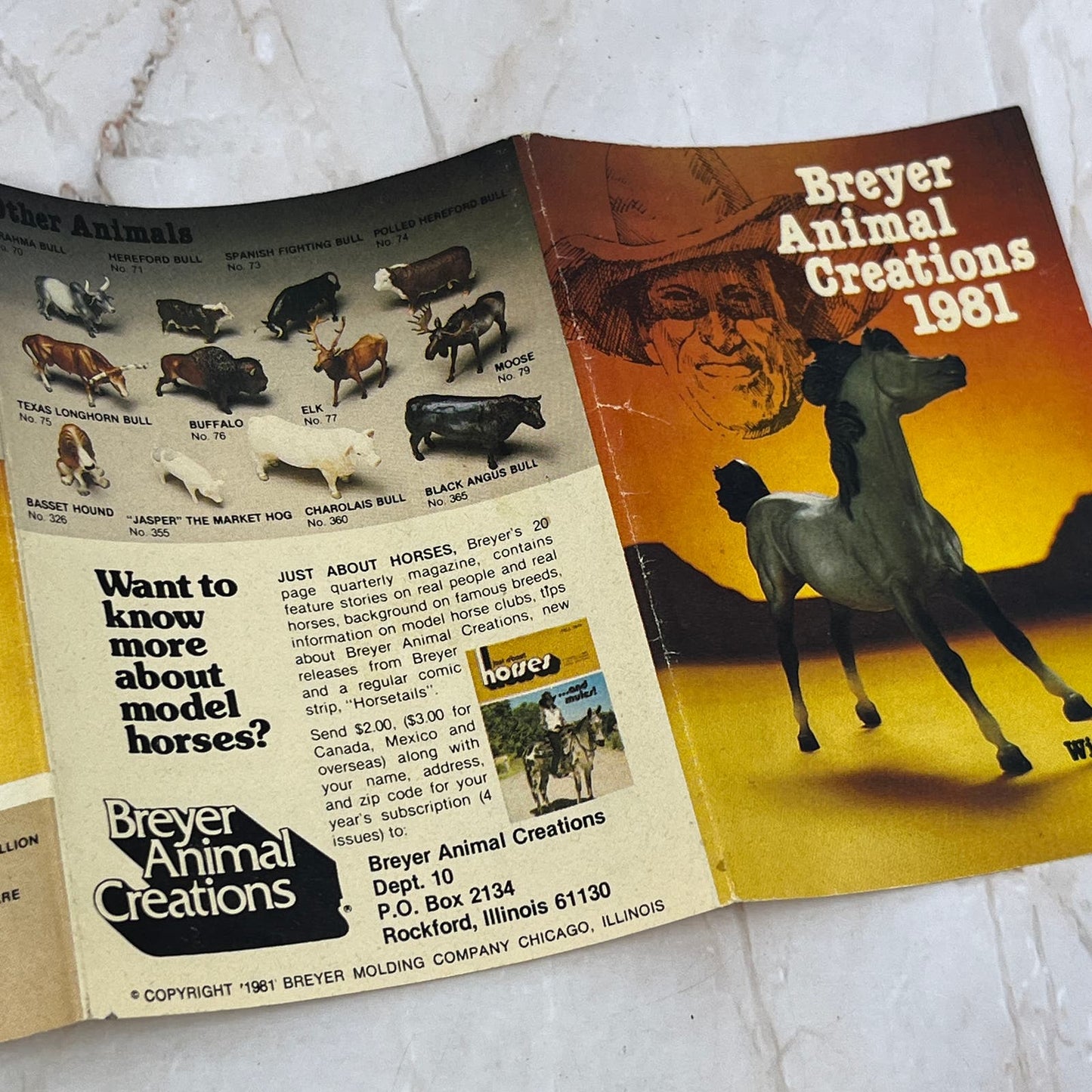 1981 Breyer Animal Creations Mini Pamphlet Will James’ Smoky Horse SB8