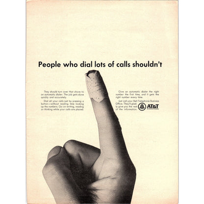 AT&T - New Automatic Dialer Bell Telephone Business 1967 Ad AG1-16