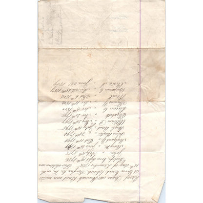 c1809 William Brent Hannah Innes Virginia Handwritten Genealogy Document AF1-RR6