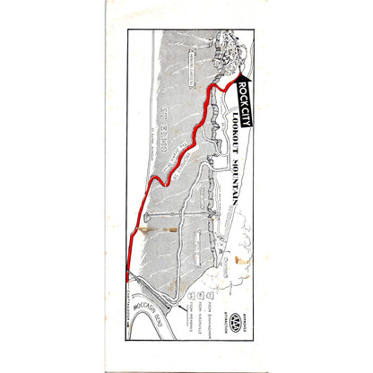 c1970 Rock City Gardens Lookout Mountain TN Fold Out Travel Brochure & Map AE8