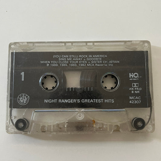 Night Ranger's Greatest Hits Cassette Tape TB6-OT1