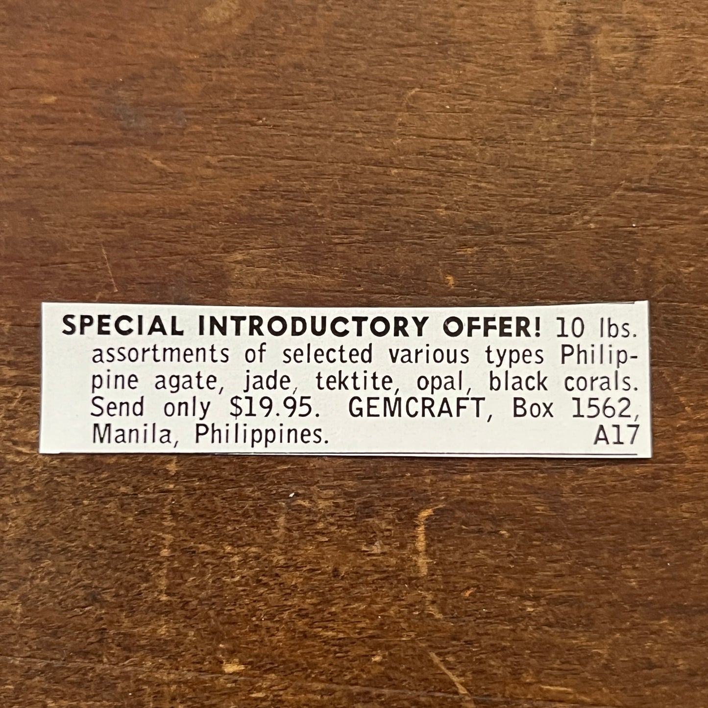 Gemcraft Lapidary Supply Manila Philippines 1972 Ad AF8-S12