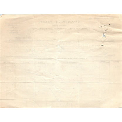 Rozefsky Bros Mill Agents Worcester MA 1925 Original Billhead Letterhead D5