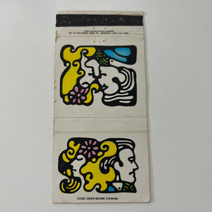 Man & Woman Romance Peter Max Pop Art Vintage Matchbook Cover SC4-R8