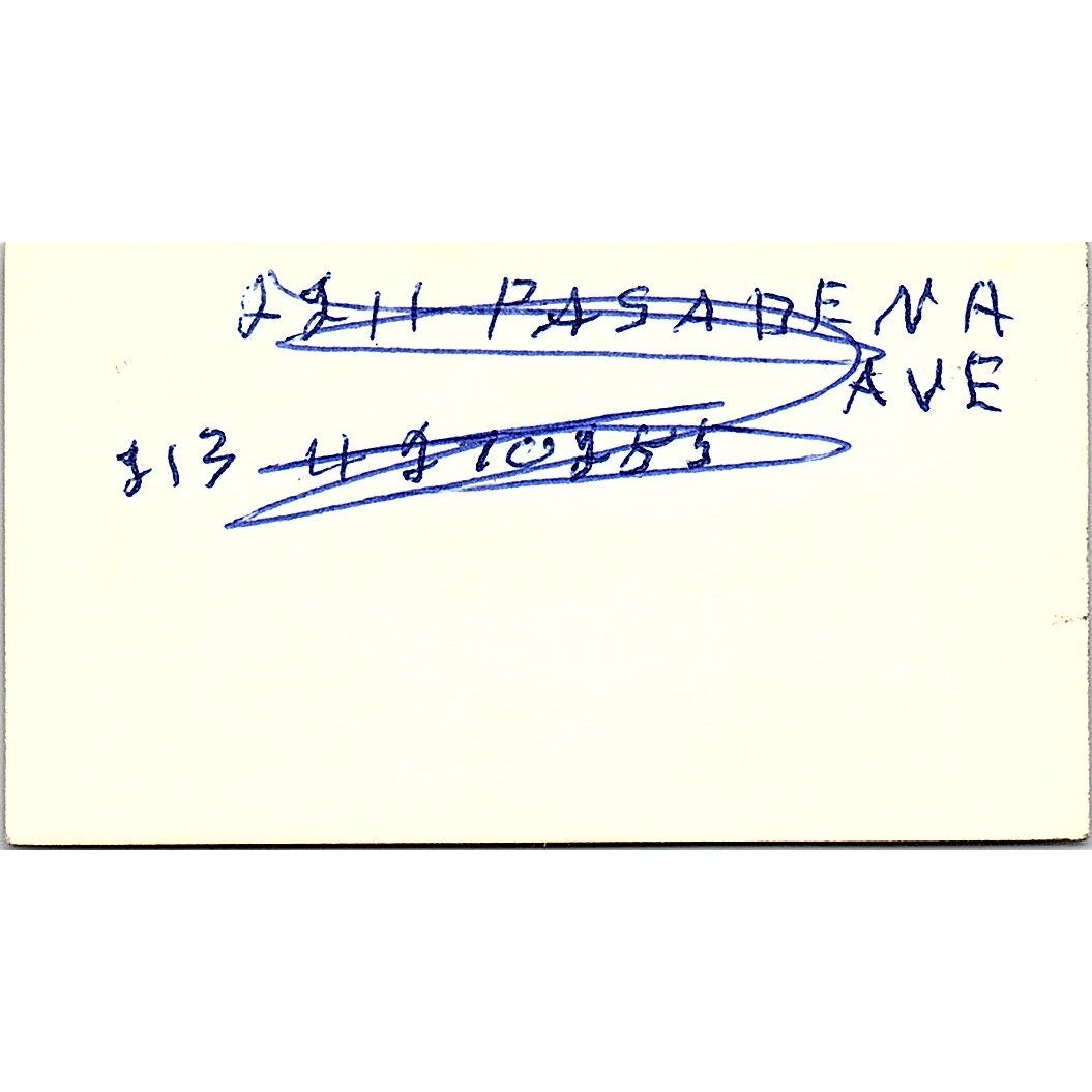 Coast Cadillac Ralph Bergeron Long Beach Vintage Business Card SD9-B11