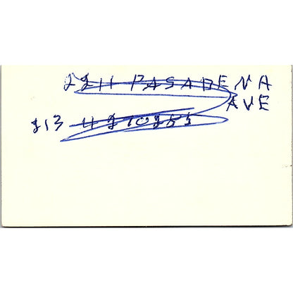 Coast Cadillac Ralph Bergeron Long Beach Vintage Business Card SD9-B11