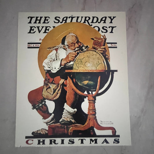 Santa's Good Boys Norman Rockwell Post Cover Repro 9x11" Art Print V23
