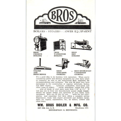 Wm. Bros Boiler & Mfg Co, Anderson Chemical Co Herbert Otte 1953 Ad AE9-DC1