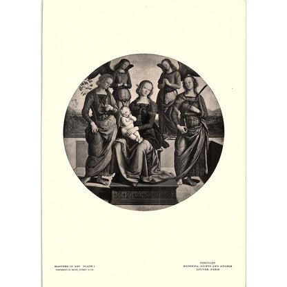Madonna, Saints and Angels - Perugino - 1902 Litho Art Print AF4-13