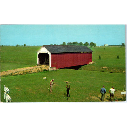 Catlin Bridge Parke County Rockville IN Covered Bridge Postcard PC6