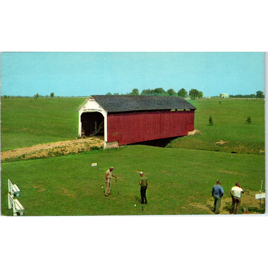 Catlin Bridge Parke County Rockville IN Covered Bridge Postcard PC6